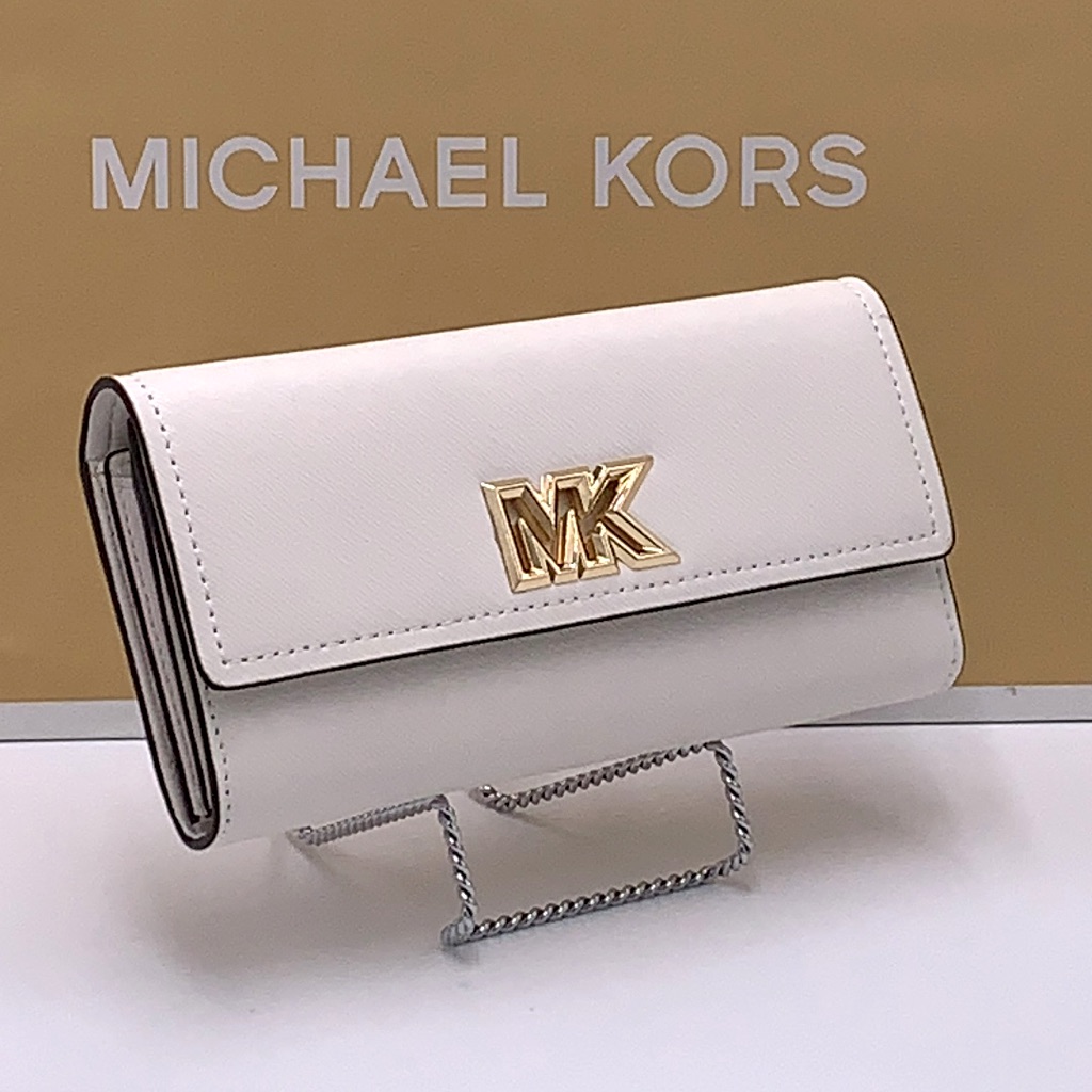 Brand New With Tag Michael Kors Large Mimi Bifold Wallet Color: Optic Wh